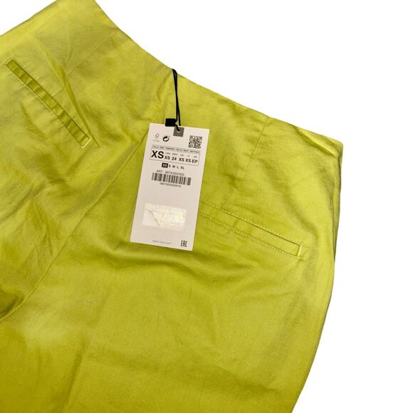Zara green linen-blend trousers - Picture 6 of 7